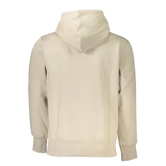 Calvin Klein Logo-Embroidered Cotton Hoodie - Beige