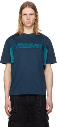 【関税込み】Lanvin ブルー Side Curb Tシャツ Lanvin Curb Lace T-shirt | Lanvin