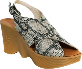 Famolare Womens Cross Your Heart Sandals In Serpent