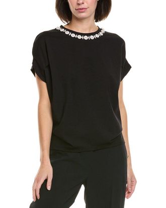 Gracia Pearl Work Round Neck Top