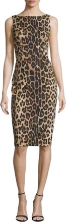 Altuzarra Leopard Print Sheath Dress In Leopard Printed