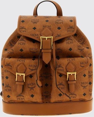 MCM Zaino MCM in cotone spalmato con logo all over