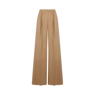 Max Mara Wide Trousers, female, Brown, Size: 2XS Quorum Wide Trousers