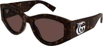 Gucci Brown Oval Ladies Sunglasses GG1951SS 002 53
