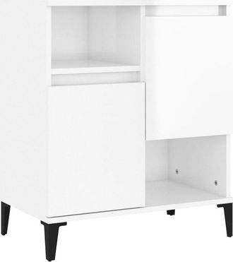 vidaXL Vidaxl - Aparador de madera contrachapada blanco brillante 60x35x70 cm