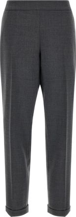 Alberto Biani Grey Straight Flat Front Pants