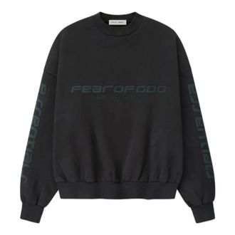 Fear of God Sweatshirts, male, Black, Size: XL Los Angeles Heavy Fleece Cropped Sweatshirt