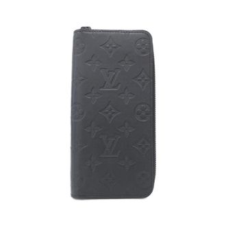 Louis Vuitton Monogram Shadow Black Leather Long Wallet (Bi-Fold) (Pre-Owned)