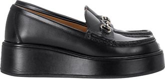 Gucci Womens Leather Horsebit Wedge Loafer (Authentic Pre-Loved)