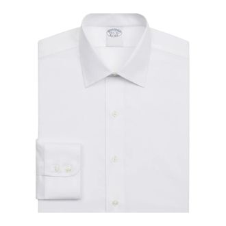 Brooks Brothers Regent Regular Fit Stretch Supima Katoen Non-Iron Twill Ainsley Collar Overhemd - Heren - Zakelijke Overhemden - Wit - 2XL - Katoen - Overhemden