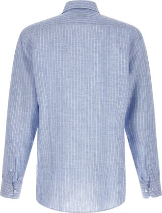 Etro Striped Linen Shirt - Blue