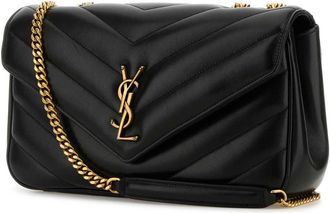 Saint Laurent Womens Loulou Shoulder Bag Black Calf