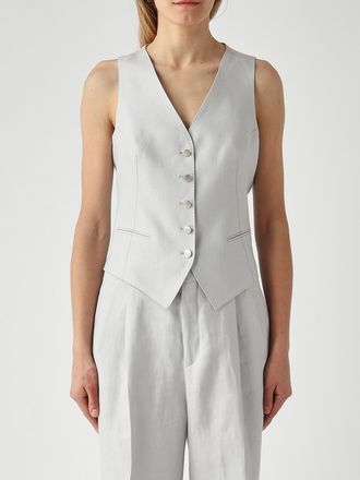 Tagliatore Gilet a monopetto in lino