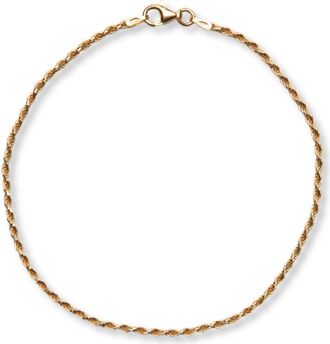 Argento Vivo 18K Gold Plate Sterling Silver Diamond Cut Anklet at Nordstrom