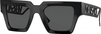 Versace Womens VE4431F-538087 VE4431F 50 538087 Fashion Sunglasses - Black - One Size