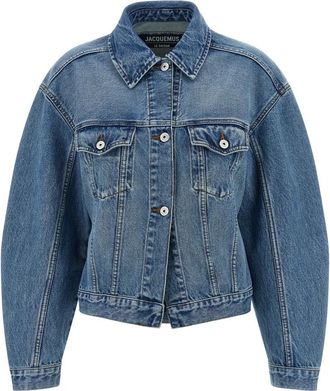 Jacquemus Denim De-N&icirc;mes Jas - Dames - Spijkerjassen - Blauw - XS - Denim - Jassen