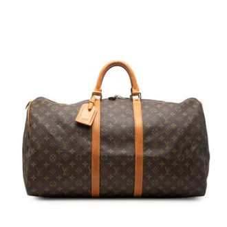 Louis Vuitton Pre-owned Weekend Bags, female, Brown, Size: ONE SIZE Pre-owned Keepall 55