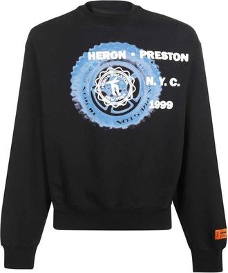 Heron Preston Sweatshirt met Logo Print van Katoen - Heren - Sweatshirts - Zwart - 2XL - Katoen - Hoodies & sweatvesten