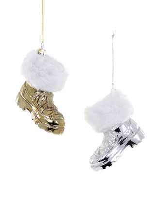 Cody Foster & Co. Set Of 2 Handmade Apres Ski Boot Ornaments