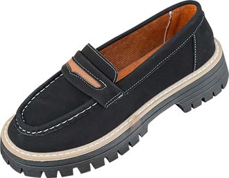 Generic Black Ladies Everyday Pointed Flat Shallow Cut Layer Shoes Suede Flat Work Shoes for Leisure Activities and Business Wear