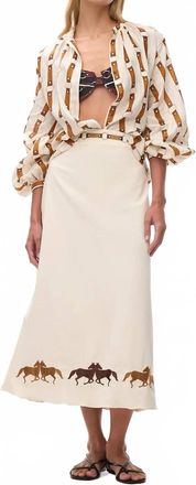Juan de Dios Don Simon Blouse Linen Shirt In Horse Reins Rie