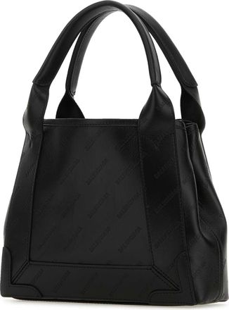 Balenciaga Womens Black Leather Cabas Navy Xs Handbag Borse A Mano Bag