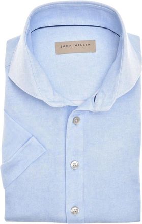 John Miller Overhemden, Heren, Blauw, 8Xl, Lichtblauwe Stijlvolle Shirt