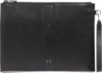 Piquadro Leren Clutch voor 11 - Heren - Schoudertassen - Zwart - ONE Size - Leer - Tassen