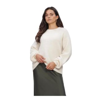Lina Locchi Ll-Benigne Ronde Hals Knit - Dames - Truien - Wit - Maat: S Zijde