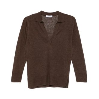 Majestic Filatures Majestic Filatures, Polo Shirts, female, Brown, Size: M Majestic T-shirts and Polos Brown