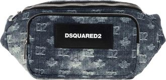 Dsquared2 Tassen, Heren, Blauw, ONE Size, Katoen, D2 Monogram Belt Bag