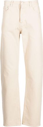 Frame Denim logo-patch straight-leg jeans - men - Cotton - 32 - Neutrals