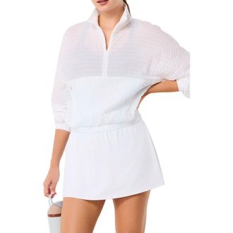 Spanx Active Run Water Resistant Half-Zip Jacket in Vivid White at Nordstrom Rack, Size X-Large