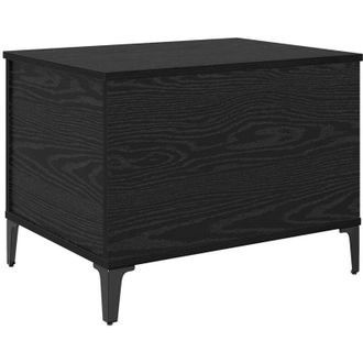 vidaXL vidaXL Tavolino da salotto Rovere Nero 60 x 44,5 x 45 cm
