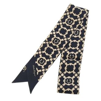 Ferragamo Pre-owned Scarves, female, Blue, Size: ONE SIZE Pre-owned Gancini Scarf