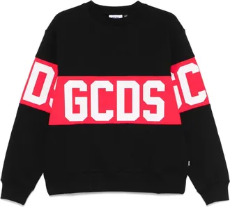 GCDS Felpa con stampa logo - Nero