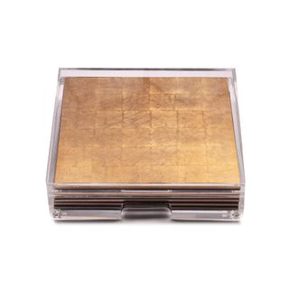Posh Trading Company Placebox Clear Silver Leaf - Gold | Size: 6 Pack