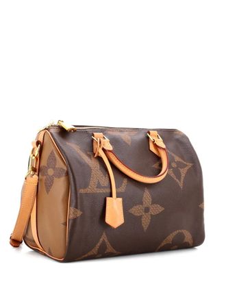 Louis Vuitton Speedy Bandouliere Reverse Giant 30 tas met monogram - Bruin