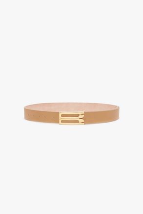 Victoria Beckham Jumbo Dorian Belt In Camel Leather 100CM