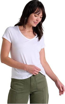 Toad&Co Marley II Long Sleeve T-Shirts Womens T Shirt True White : LG, Cotton/Elastane/Lyocell