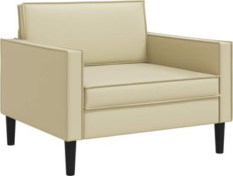 vidaXL Sill&oacute;n Xl Crema Cuero Sint&eacute;tico Vidaxl