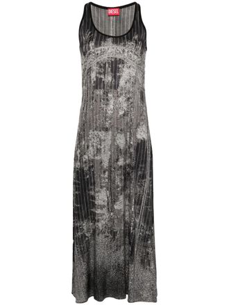 Diesel D-Screet midi-jurk - Zwart