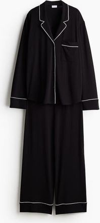 H&M Viscose-blend Pyjamas in Black at Nordstrom, Size Xx-Small