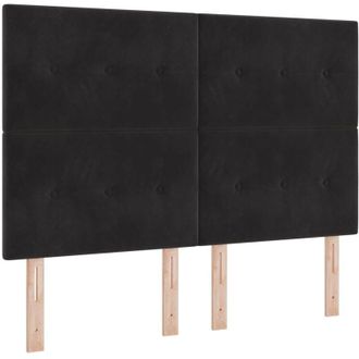vidaXL vidaXL Headboard Wall-mounted with Headboard Black 144 cm Velvet