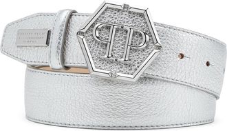 Philipp Plein Dames, Accessoires, Grijs, Maat: 75 CM Leer