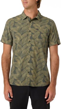 O'Neill TRVLR Perforated Short Sleeve Performance in Dark Olive at Nordstrom, Size Xx-Large