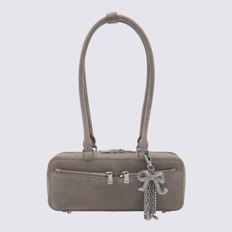 Self Portrait Grey Leather Top Handle Bag