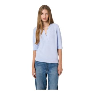 Repeat Dames, Blouses & Shirts, Blauw, Maat: 2XL
