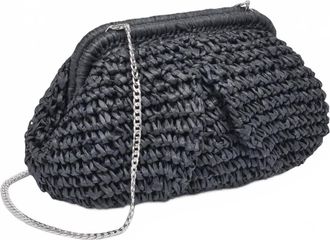 Urban Expression Womens Adelaide Woven Clutch Bag In Black