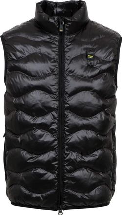Blauer Geruit Patroon Waterafstotende Jas - Heren - Bodywarmers - Zwart - L - Jassen